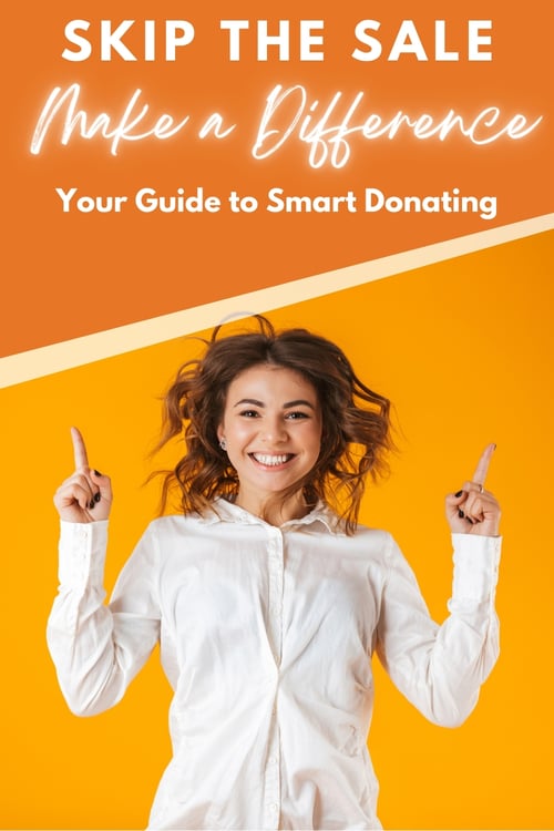 Skip the Sale, Make a Difference pin
