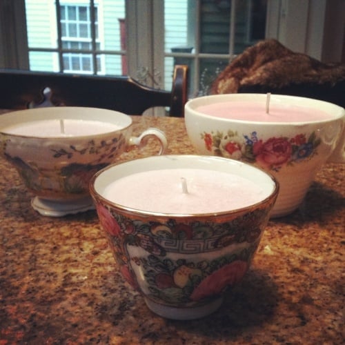 teacup candle